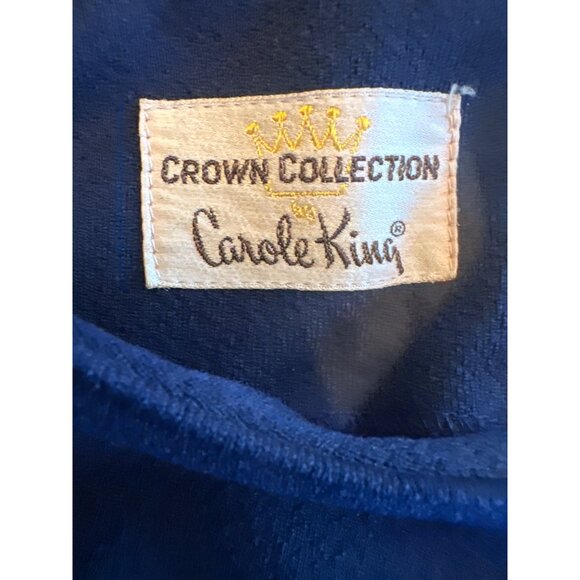 Carole King Crown Collection Navy Dress Size 11 With Lace Accent intage 60's - Picture 4 of 5